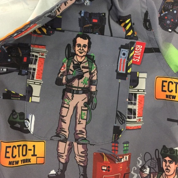 RSVLTS x Ghostbusters Aint Afraid Kunuflex Shirt Gray Boys Medium Short Sleeve - Picture 3 of 7